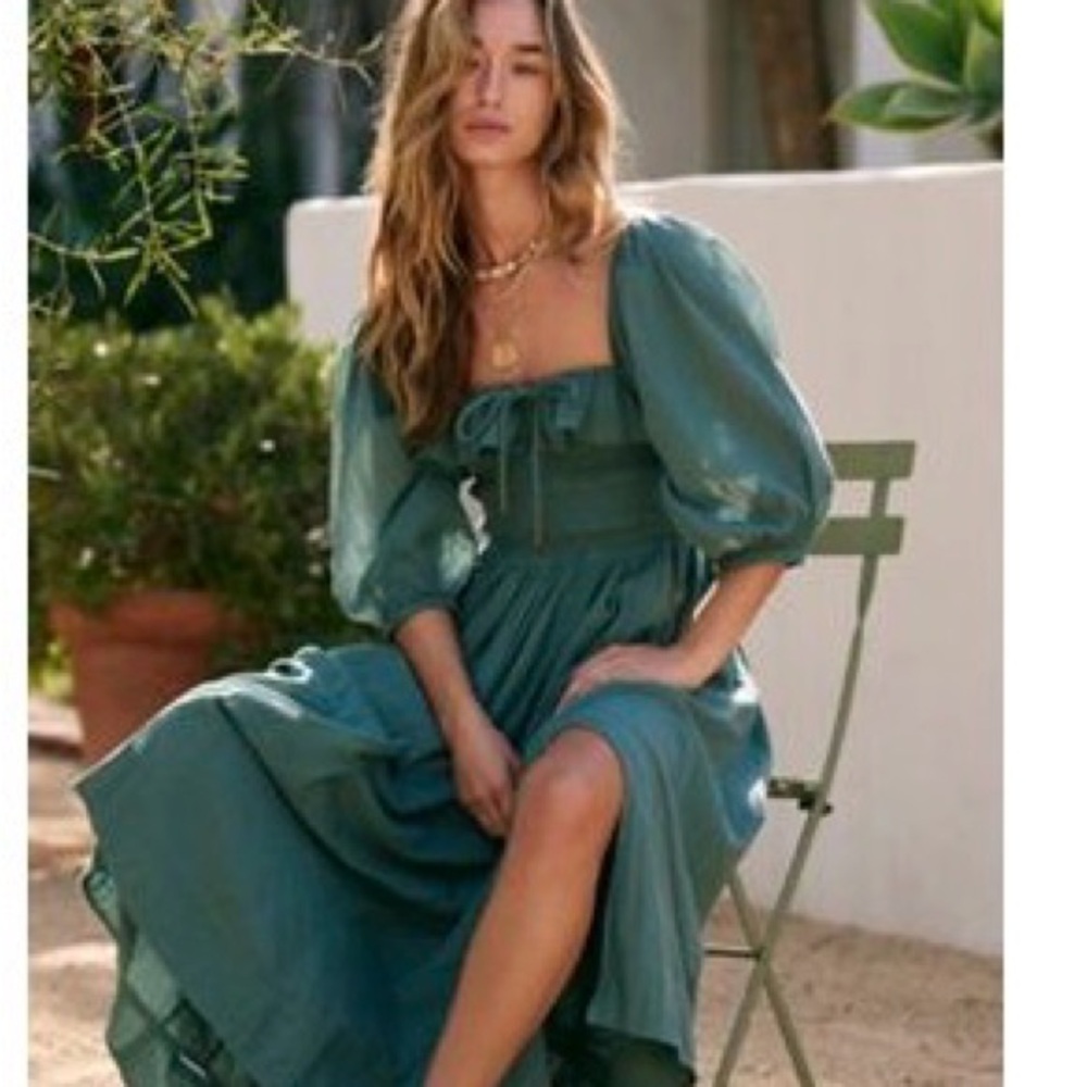 Free People Oasis Dress in Sagebrush Green